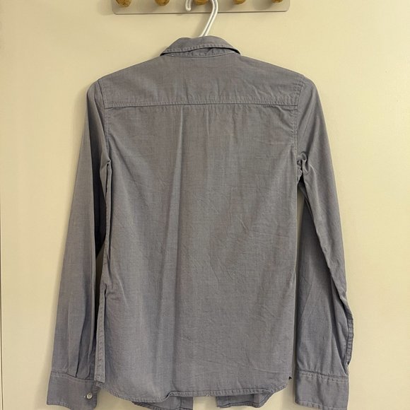 Aritzia Talula - Classic Fit Cotton Blue Button-Down - Picture 2 of 3